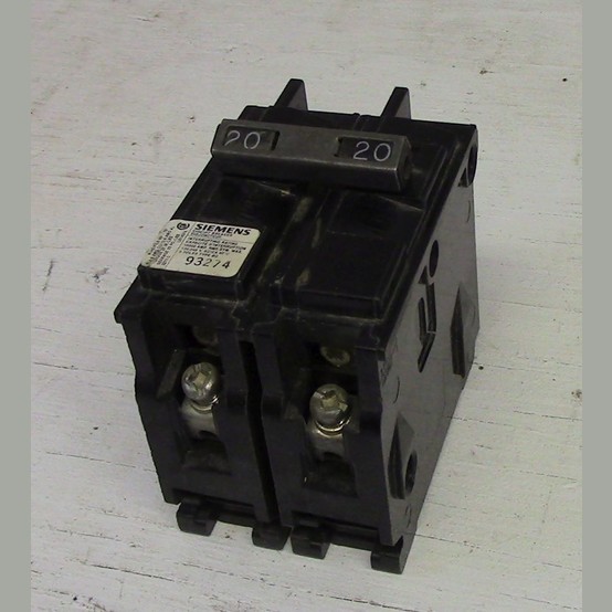 Used Siemens 2 Pole 20 Amp Type Bq Bolt On Breaker For Sale