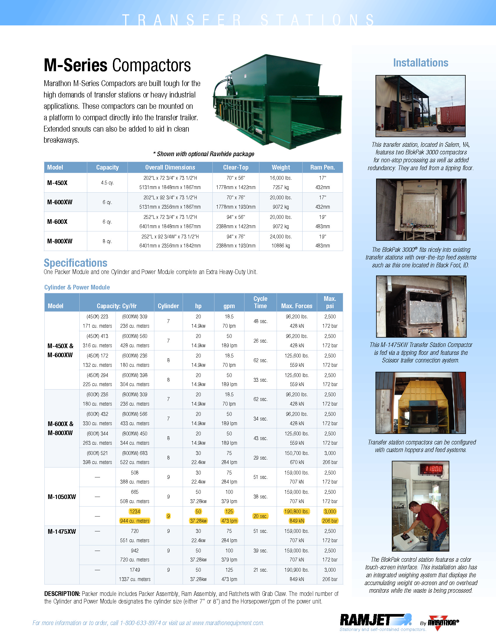 Savona Equipment Sells Marathon 10.5 YD Transfer Compactor