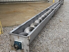 Used 9 Dia. X 9' Long Mild Steel Screw Conveyor - 7.5HP